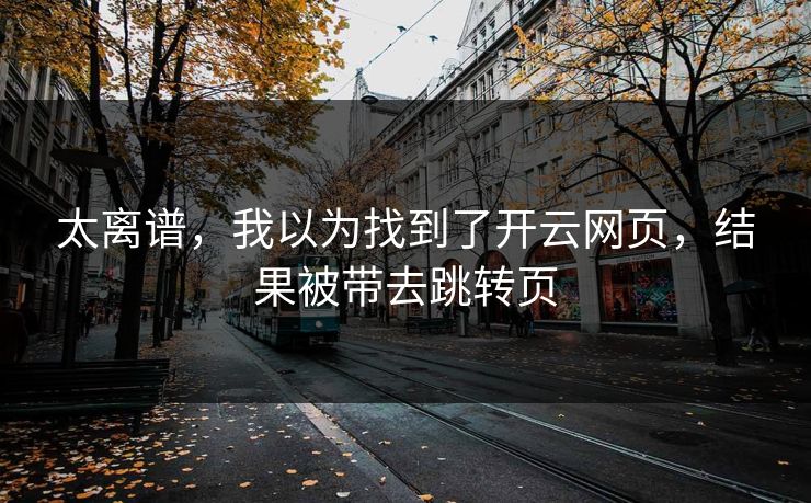 太离谱，我以为找到了开云网页，结果被带去跳转页